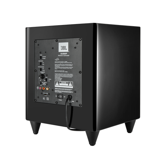 SUB80P - Black Gloss - Wireless Powered Subwoofer - Back image number null